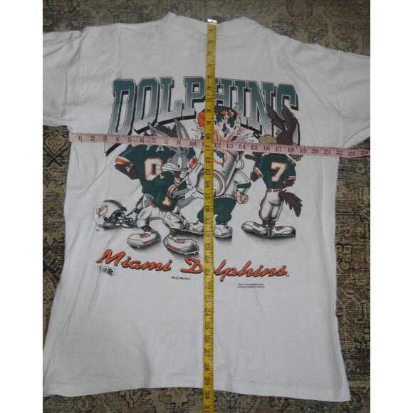 Vintage 1994 Miami Dolphins Looney Tunes Double Sided T-Shirt Men's Large - Picture 13 of 13